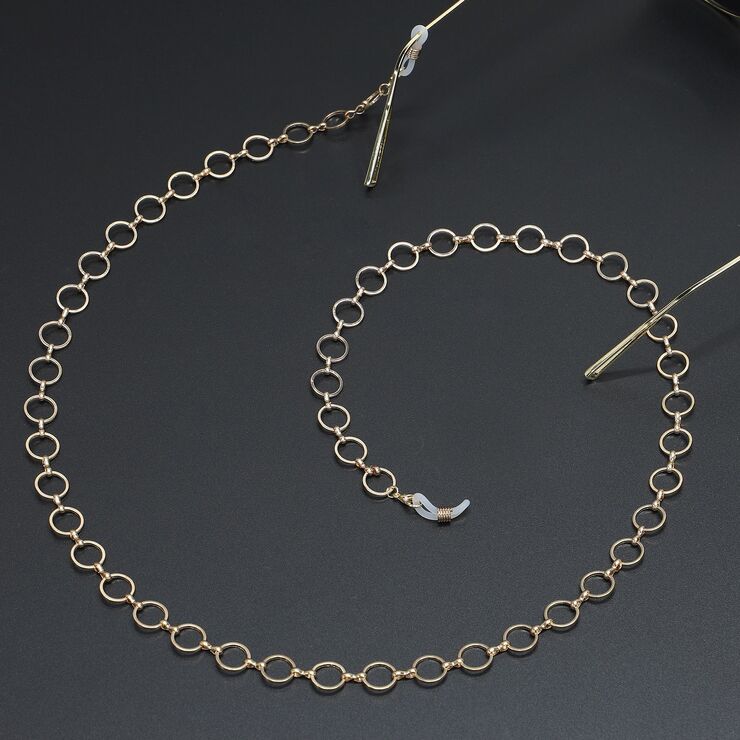 Metal non-slip chain gold round for glasses and masks GL330