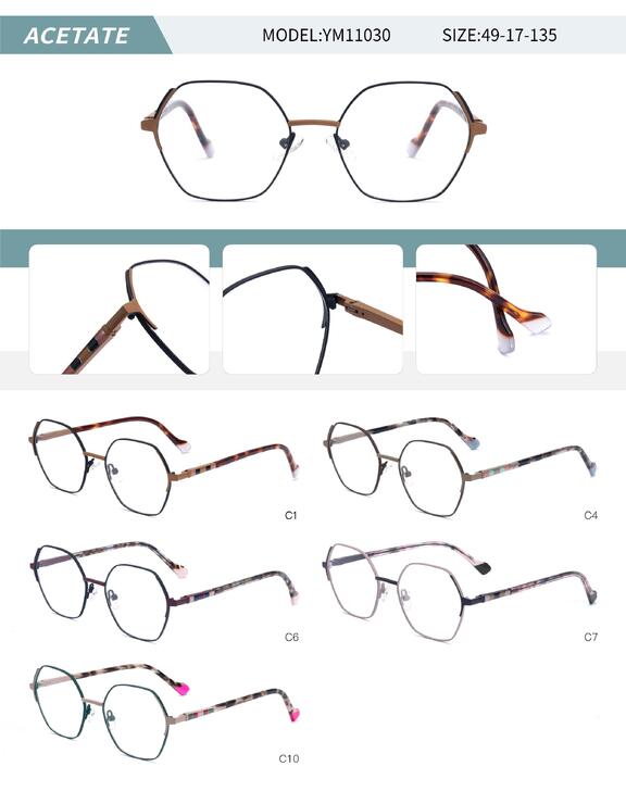 Оправа металлическая женская с флексом YM11030-DA