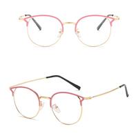 Metal eyeglasses for reading V6020 with blue ray cut protection, diopters from 0.00 to -6.00, not centered