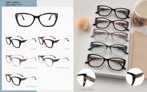 Plastic acetate frame for women, with spring hinges Big City MS8403