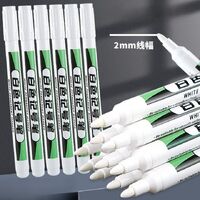 Маркер белый - масляная нестираемая быстросохнущая ручка для маркировки различных поверхностей