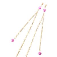 Металлическая нескользящая цепочка, с жемчужными шариками, для очков и масок GL187