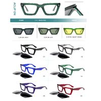 Plastic acetate frame + polarized clip-on Big City F3049S