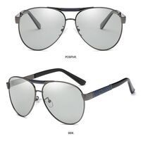 Очки металлические фотохромные с защитой от синего света 2802-GT