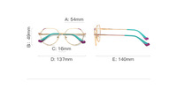 Metal blue blocker frames for glasses 3013
