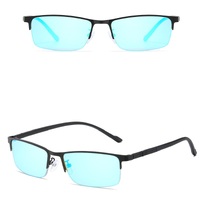 Blue Block metal glasses with blue light protection for colorblind people 1693