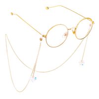 Metal non-slip chain, with pendant zircon, for glasses and masks GL566