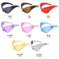 Plastic rimless sunglasses W68193
