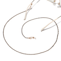 Металлическая цепочка для очков и масок с чёрными бусинами GL1168