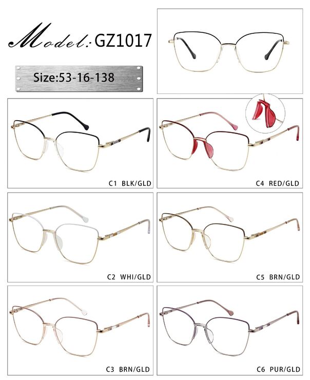 Оправа металлическая с мягким носоупором и флексом GZ1017-DA