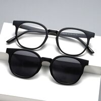 TR90/PC plastic frame + 5 polarized sun protection magnet clip-on set + leather bag El Dorado EL2386