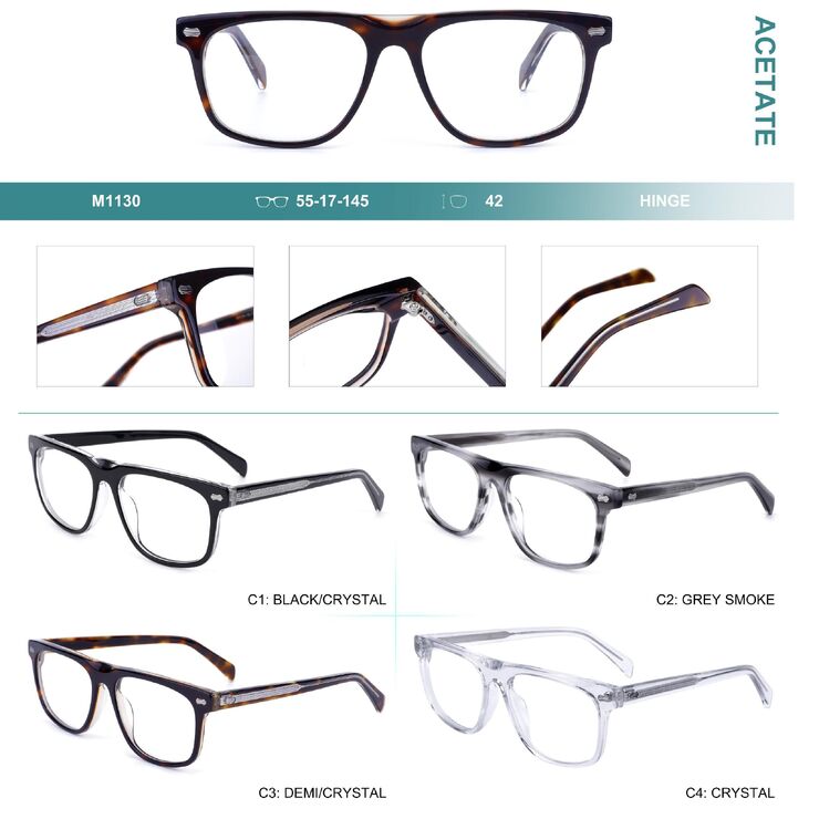 Plastic frames for glasses, acetate material Big City M1130