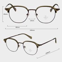 Combined frame (metal + TR90) with Blue Ray Cut protection lenses MAMO M2664