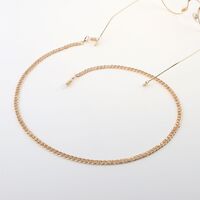 Gold-colored metal non-slip chain, stainless steel thick, for glasses and masks GL1013