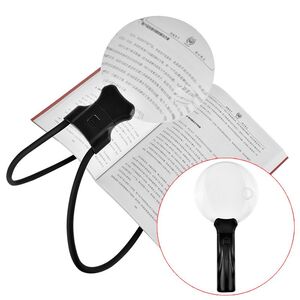 Magnifier with neck mount, magnifying glass with handle 8010-XX-2, diameter 138 mm, magnification: 5X, 10X