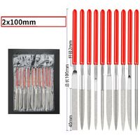 Напильники алмазные на гальванической связке, набор 10 штук