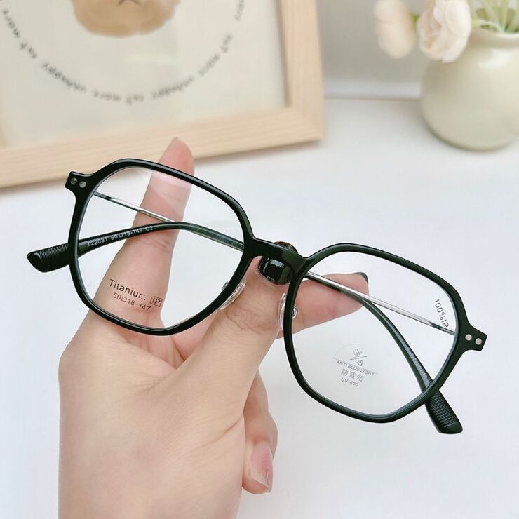 Оправа сверхлёгкая титановая + пластик с линзами с защитой от синего света TR90 MAMO T22031