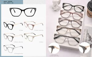 Plastic acetate frame for women, with spring hinges Big City MS8399