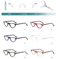 Acetate plastic frames for glasses with spring hinges Big City F3038