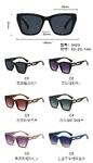 PC plastic sunglasses with metal hinge and UV400 lenses 3423W