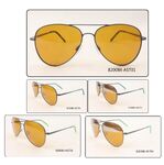 Metal polarized sunglasses with yellow lenses for drivers PaulRolf 820086