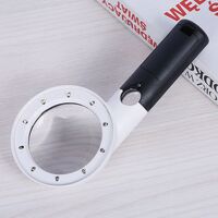 Лупа с универсальной подсветкой, увеличительное стекло с ручкой 7510L-XX, диаметр 75 мм, увеличение: 5Х, 20X