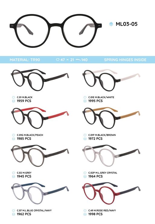 TR-90 plastic frames for glasses ML03-05