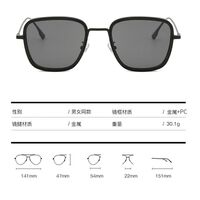 Polarized metal sunglasses with UV400 protection 2840-GT