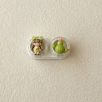 Mini soft contact lens kit retractable W-CT42辫子女孩