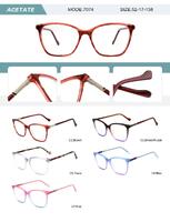 Plastic acetate frame for women with spring hinges 7074-DA