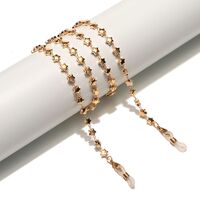 Металлическая нескользящая цепочка золотого цвета, с золотыми звездами, для очков и масок GL1556