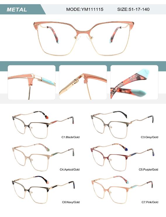 Оправа металлическая женская с флексом YM111115-DA