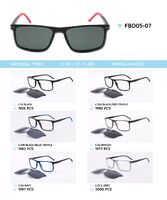 TR90 plastic frames with a sun protection clip-on FBD05-07