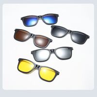 TR90 plastic frame with spring hinges + set of 5 polarized sun protection magnet attachments (clip-on) El Dorado EL1201