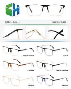 Metal frame with soft nose pad and spring hinges CH5011-DA