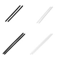 Silicone glasses sleeves, length 56 mm, hole 1.3/1.7 mm (price for a  pair)