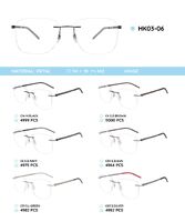 Metal rimless frame with TR-90 temples HK03-06