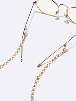 Набор из двух металлических золотых и серебряных цепочек для очков с акриловыми звездами GM157