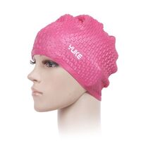 Шапочка для плавания силиконовая водонепроницаемая женская YM620-YU, 20*23 см