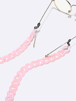 Set of two gold glasses chain with colorful glass GM152