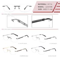 Оправа металлическая безободковая на винтах мужская с флексом LE6195-DA