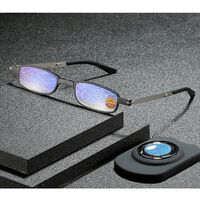 Plastic folding reading glasses JYCSTR003 with Blue ray cut protection and case, diopters from +1.00 to +4.00, RMC=62-64