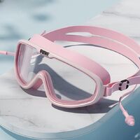 Swimming waterproof anti-fog goggles, with earpugles and cap, YJ309-YU