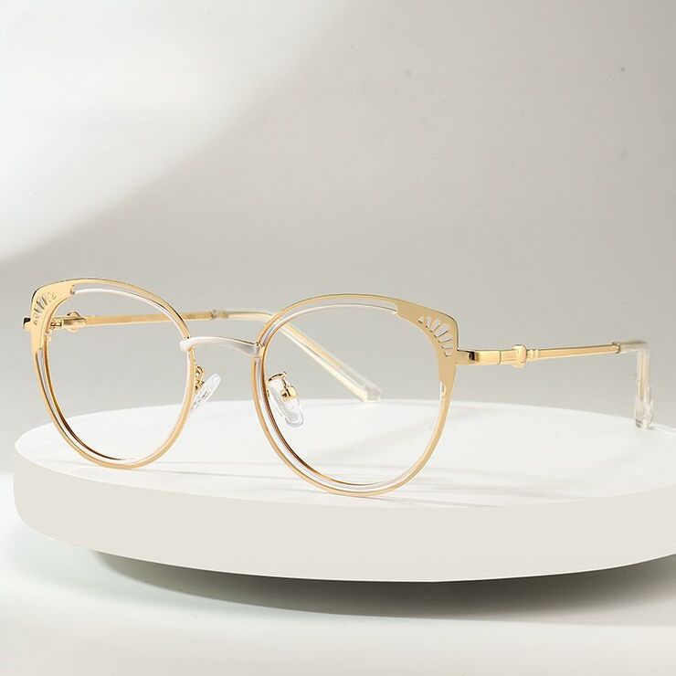 Metal glasses with blue light and UV protection 9748-GT