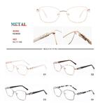 Metal frames for glasses with spring hinges Big City RD9009