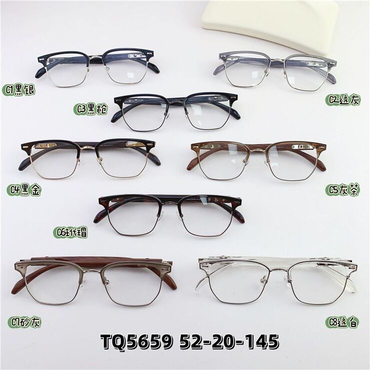 Оправа гибридная, металл + TR90, линзы с Blue Block покрытием SANTA TQ5659