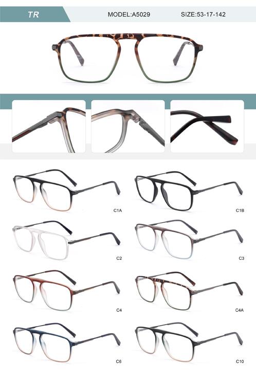 Plastic TR90 frame for men with spring hinges A5029-DA