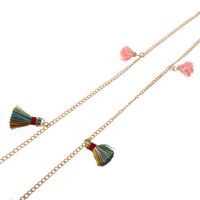 Металлическая нескользящая цепочка золотого цвета, с кисточками, для очков и масок GL028