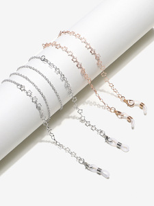 Glasses chain with stars set of two-piece golden and silver GM021