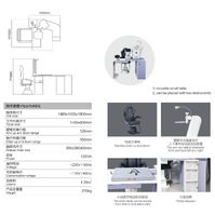 Ophthalmologist workstation, combined table + chair PK-200AT, tabletop 1400*600 mm